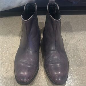 John Varvatos Men's Gray Leather Boots